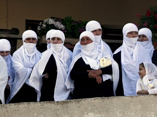 Eine Gruppe drusischer Frauen in Majdal Shams.