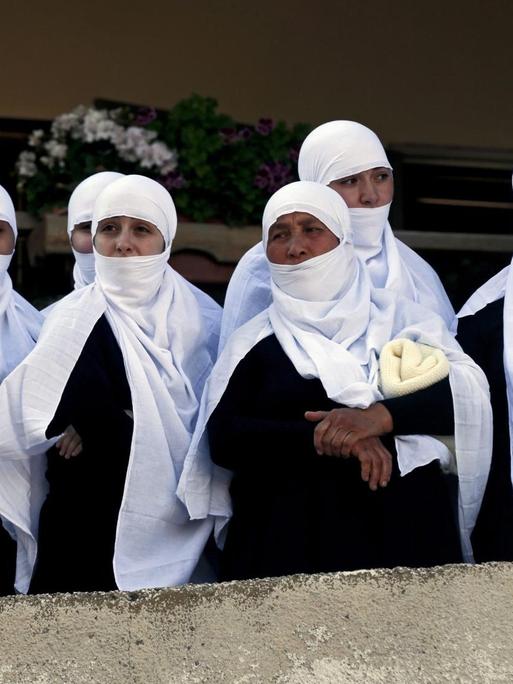 Eine Gruppe drusischer Frauen in Majdal Shams.