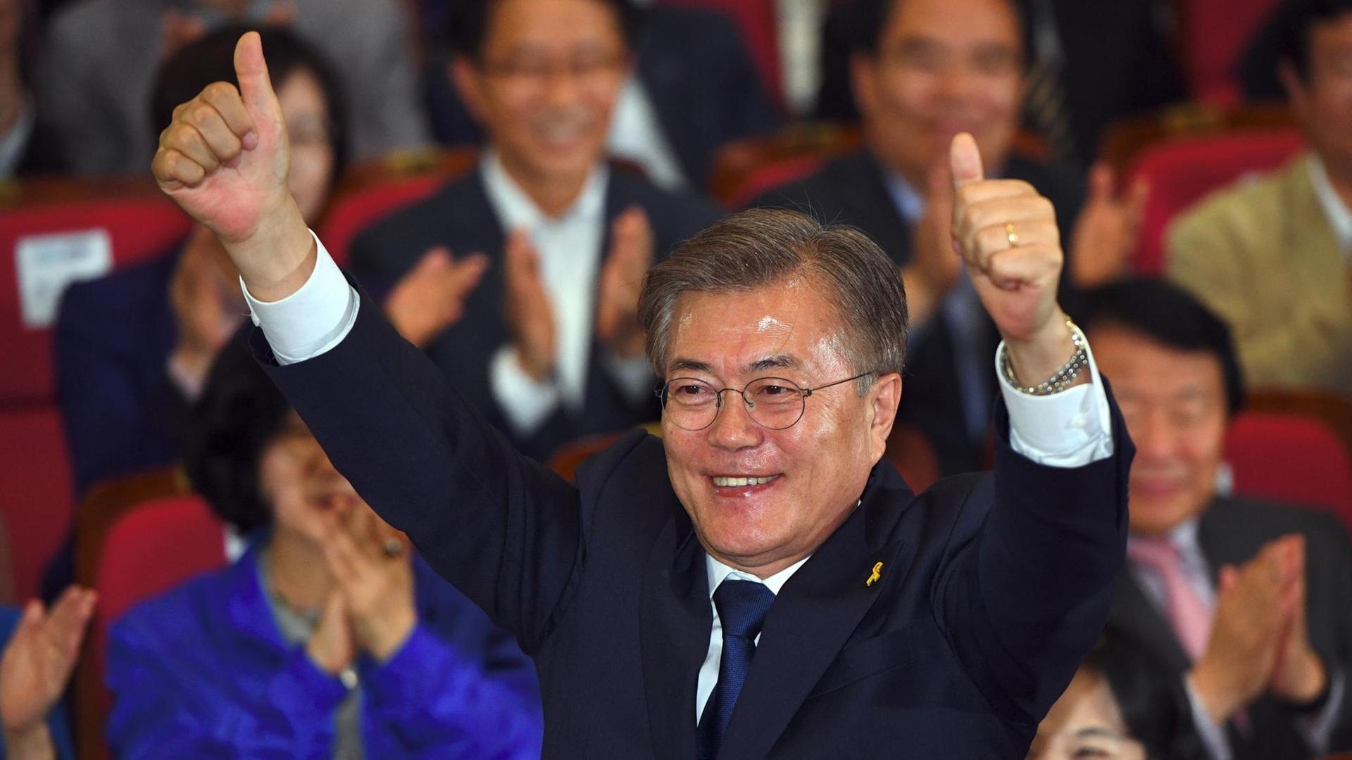 Moon Jae-in hat sich bei der Präsidentschaftswahl in Südkorea zum Sieger erklärt.