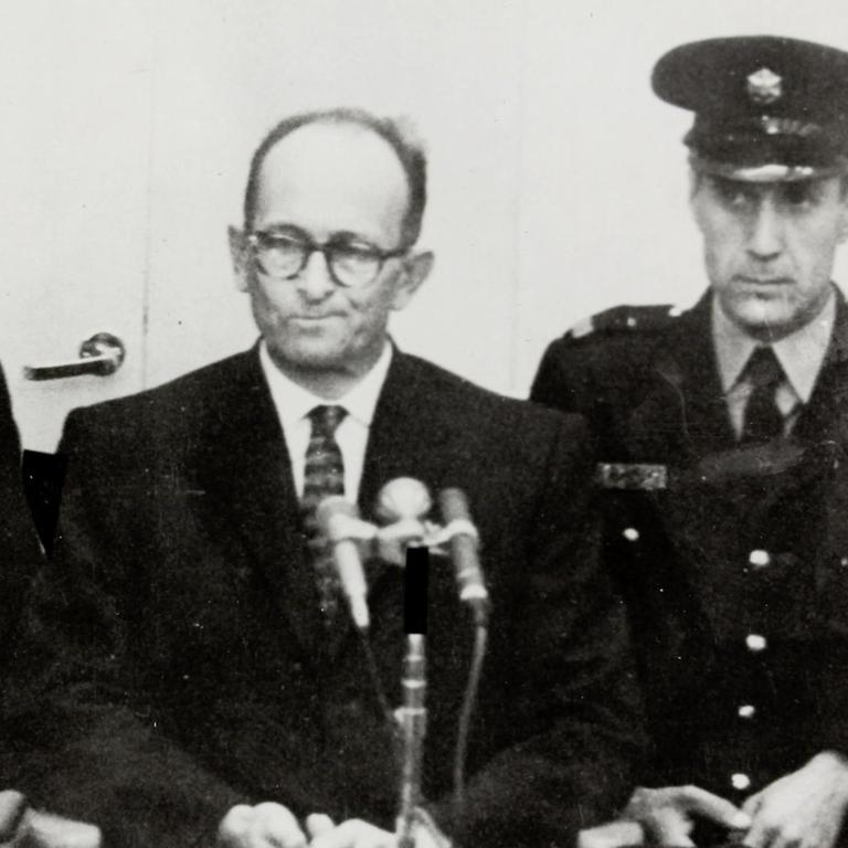 Prozess von Adolf Eichmann in Jerusalem. 13. April 1961. Photographie.
