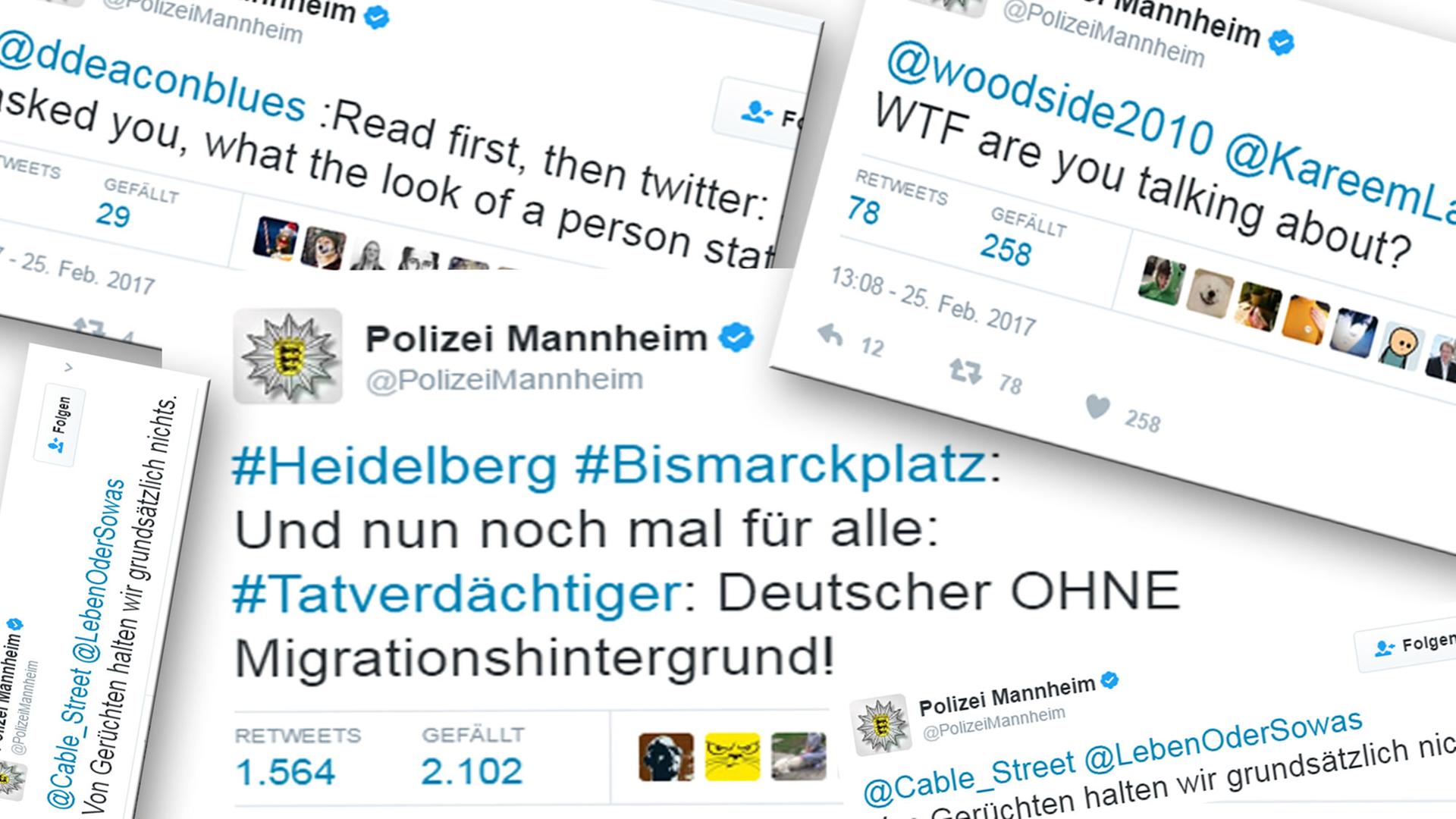 Tweets der Polizei Mannheim zur tödlichen Autofahrt in Heidelberg