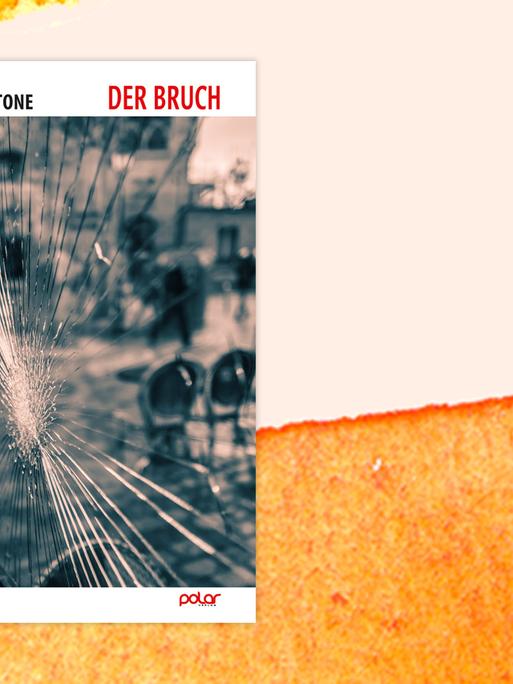 Cover des Krimis "Der Bruch" von Doug Johnstone auf orange-weißem Hintergrund