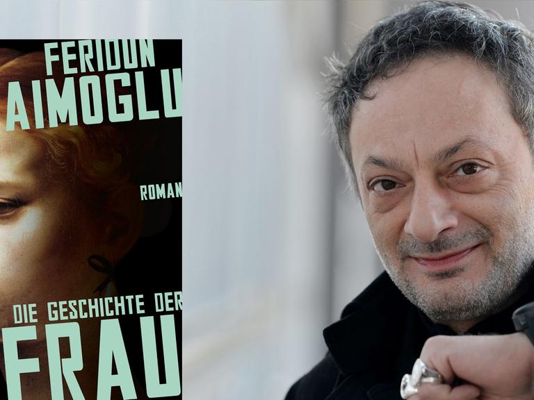 Cover: "Feridun Zaimoglu: Die Geschichte der Frau" und Porträt des Autors