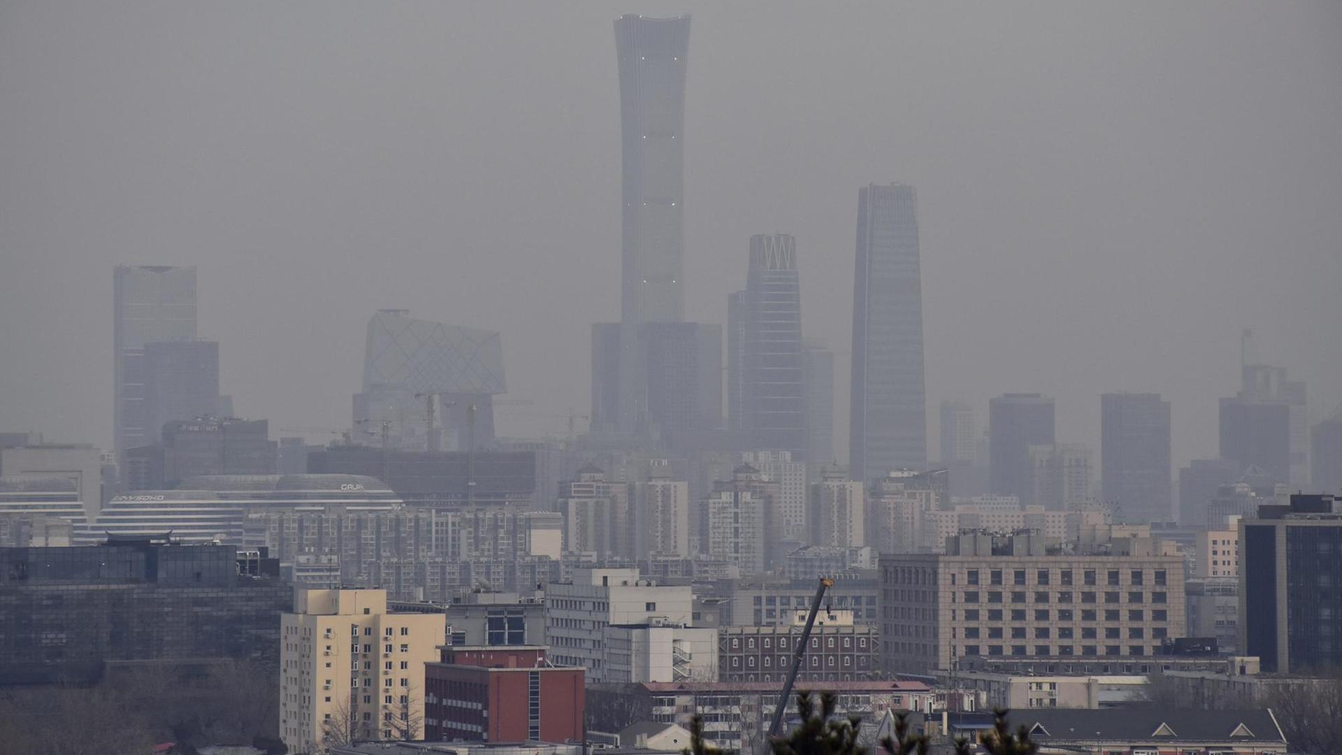 Dezember 2019: Smog über der chinesischen Hauptstadt Peking