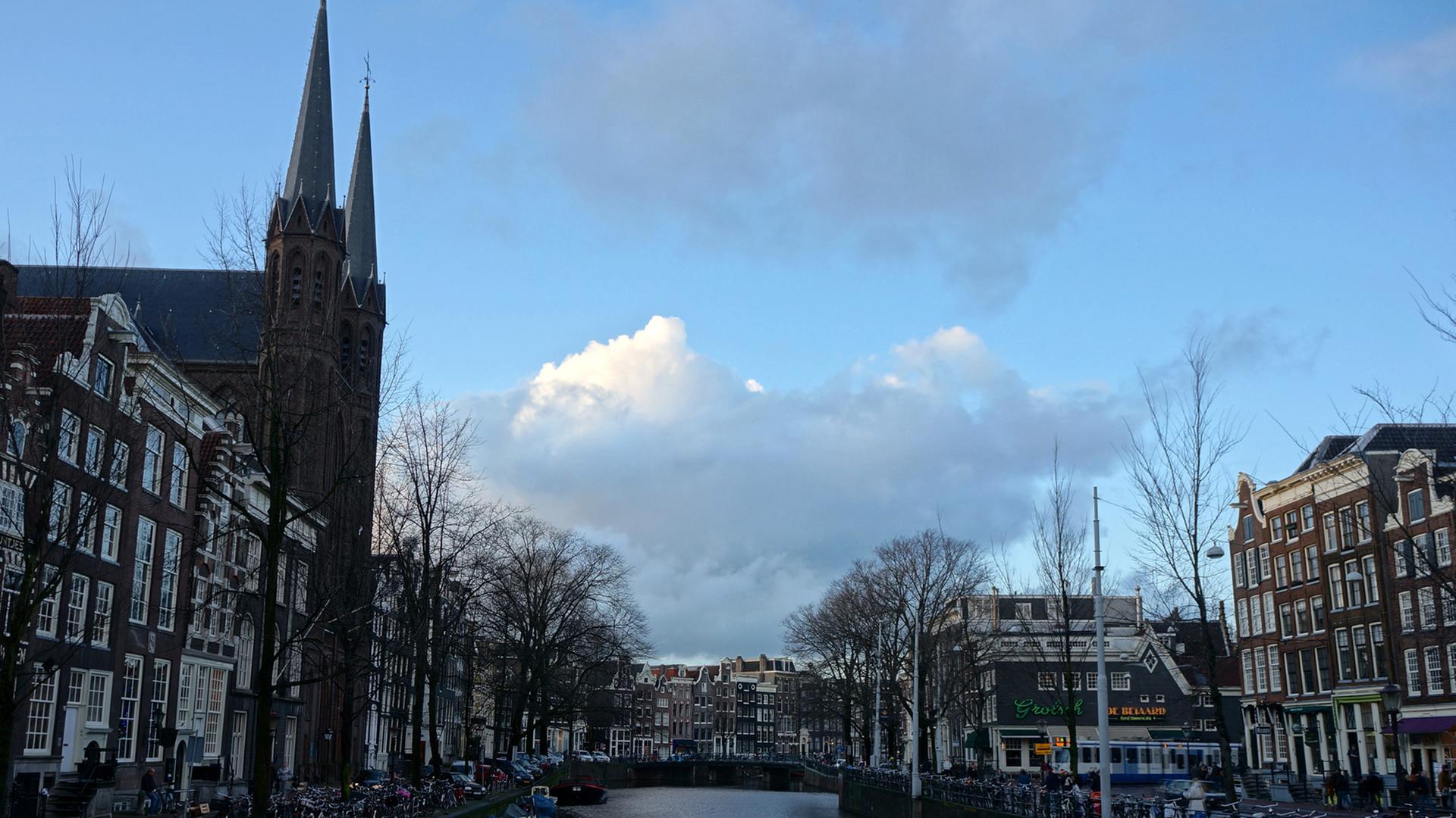 Blick auf die Innenstadt von Amsterdam.