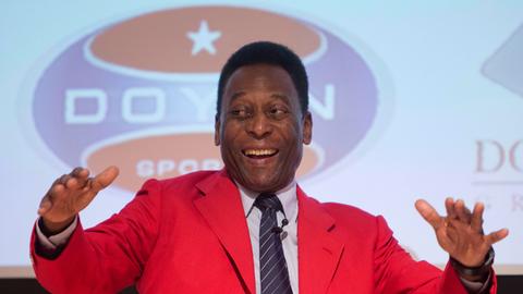 Der brasilianische Fußballspieler Edson Arantes do Nascimento, genannt Pele in Sao Paulo, Brasilien am 24 April 2014.