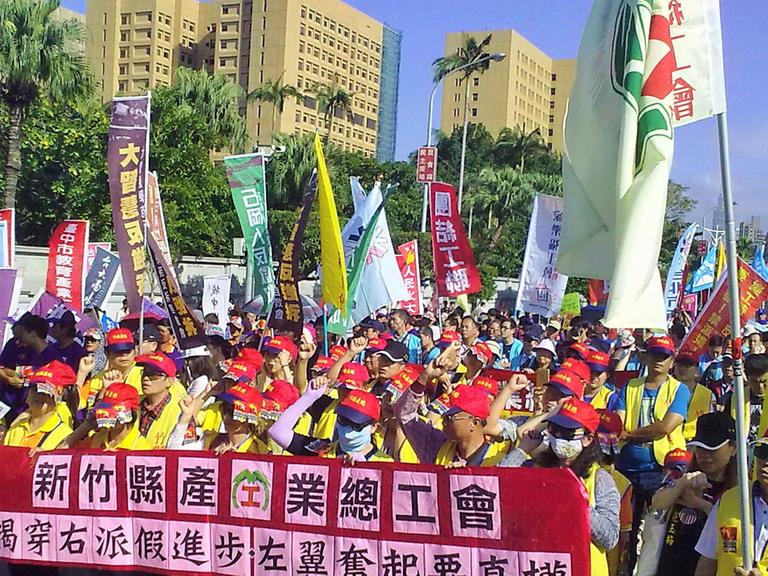 Arbeiter-Demonstration in Taiwan.