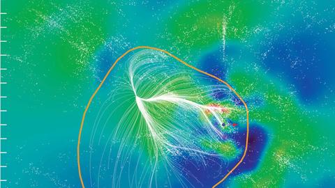 Ein Teil des Galaxien-Superhaufens Laniakea