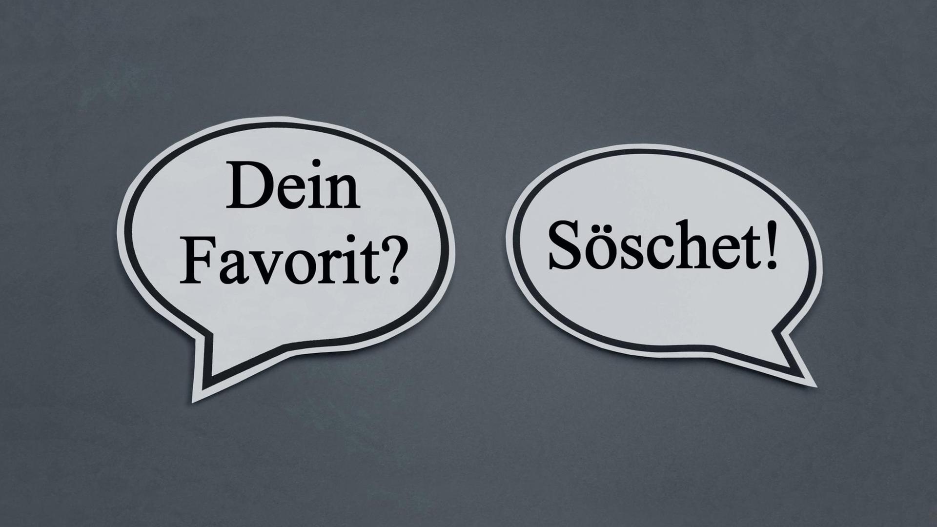 Sprechblasen mit Schriftzügen: Dein Favorit? – Söschet.