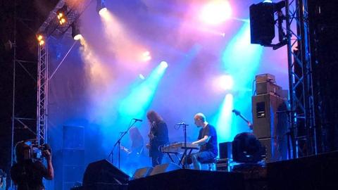 Motorpsycho stehen auf der Bühne des Conne Island in Leipzig