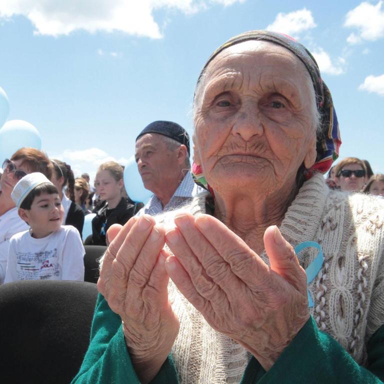 Gedenken im Mai 2016 in Bakhchisaraisky, Krim, an die Deportation der Krim-Tataren 1944 unter Stalin.