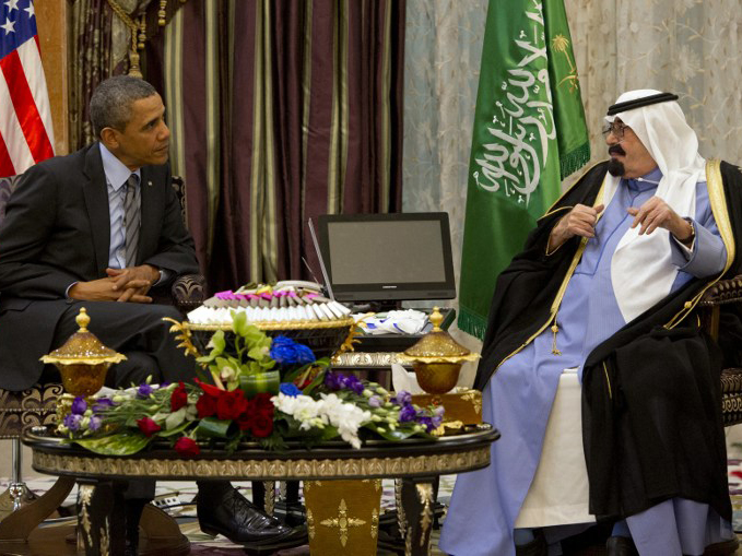 US-Präsident Obama und der saudische König Abdullah bei einem Treffen im Jahr 2014.