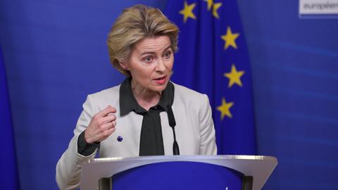 EU-Kommissionspräsidentin Ursula von der Leyen bei der Vorstellung des "European Green Deal" in Brüssel