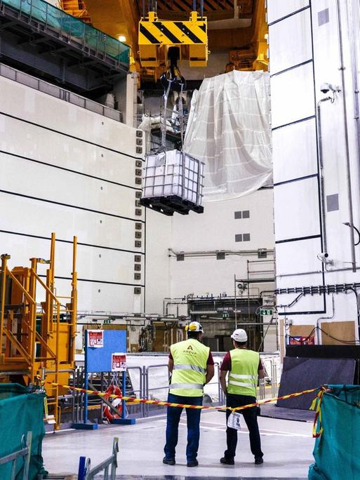 Blick in den neuen Atomreaktor Olkiluoto-3 im August 2018.