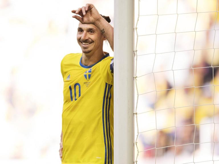 Zlatan Ibrahimovic beim Testspiel von Schweden gegen Wales in Stockholm im Mai 2016.