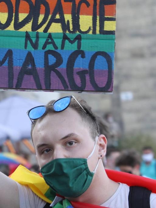 Proteste in Warschau der LGBT Community