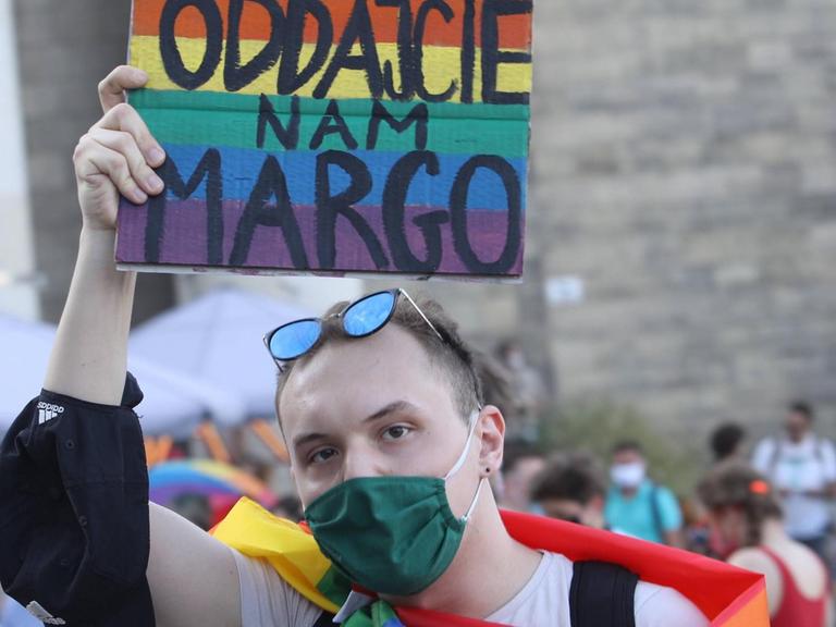 Proteste in Warschau der LGBT Community