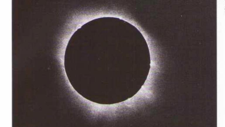 Stahlstich der Sonnenkorona von Robert Trossin nach der Daguerreotypie von Julius Berkowski am 28. Juli 1851