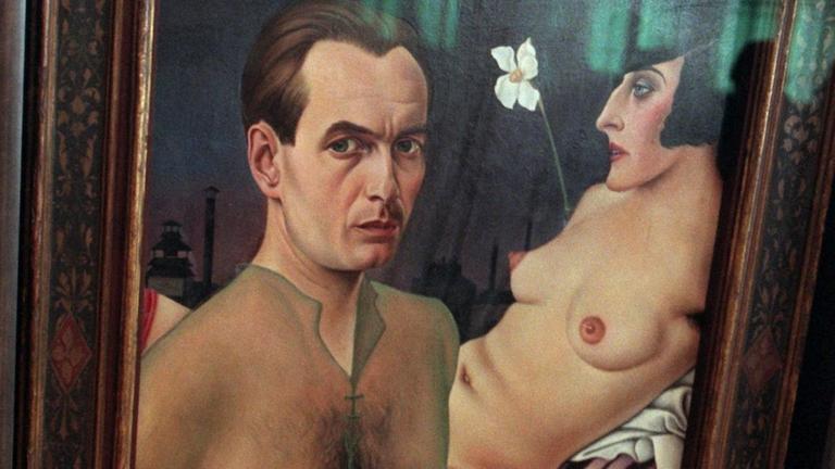 Das Gemälde "Selbstporträt" des Malers Christian Schad aus dem Jahr 1927 (Ausschnitt)