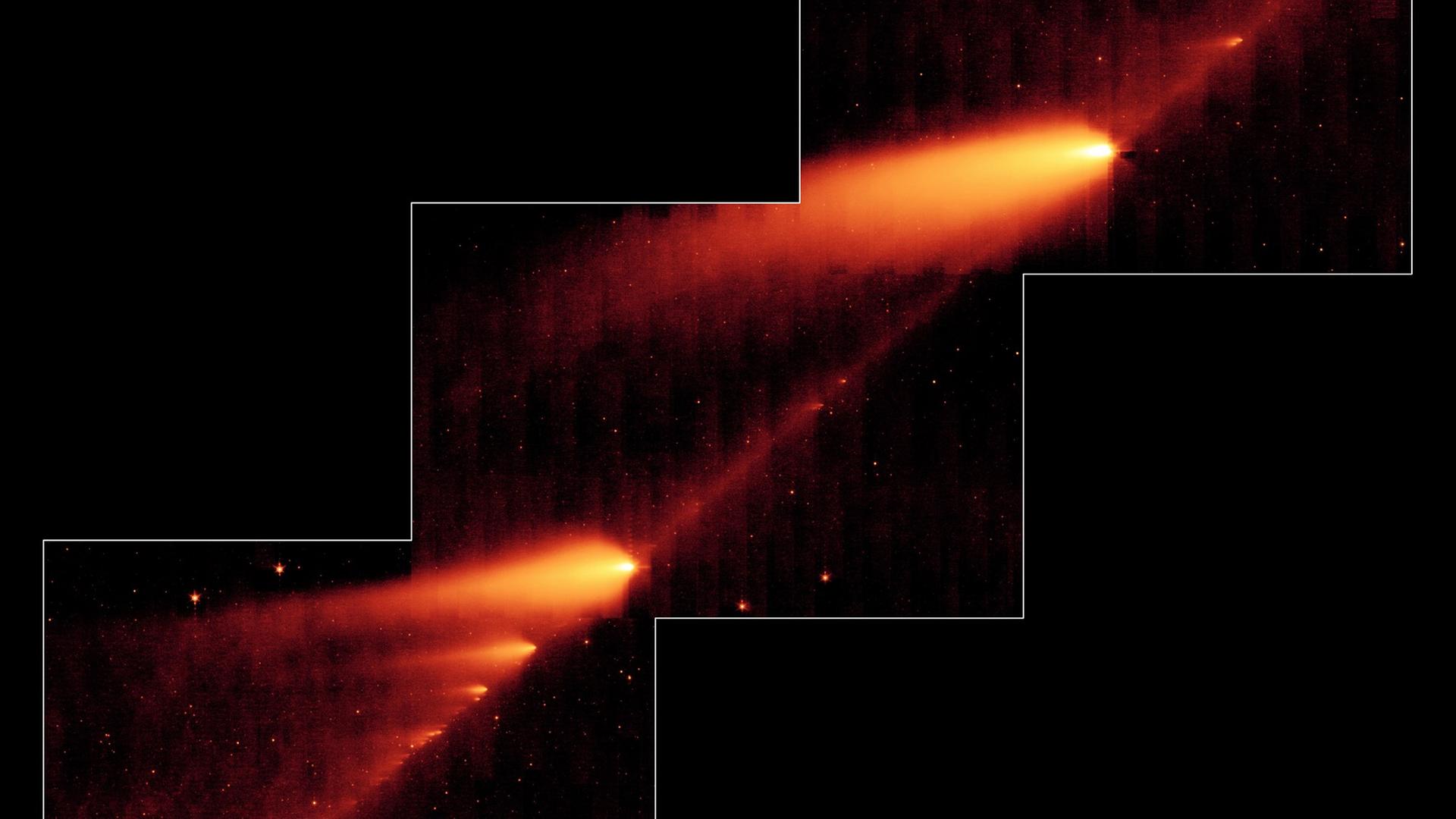 Komet Schwassmann-Wachmann 3, aufgenommen 2012 vom NASA-Teleskop Spitzer (NASA)