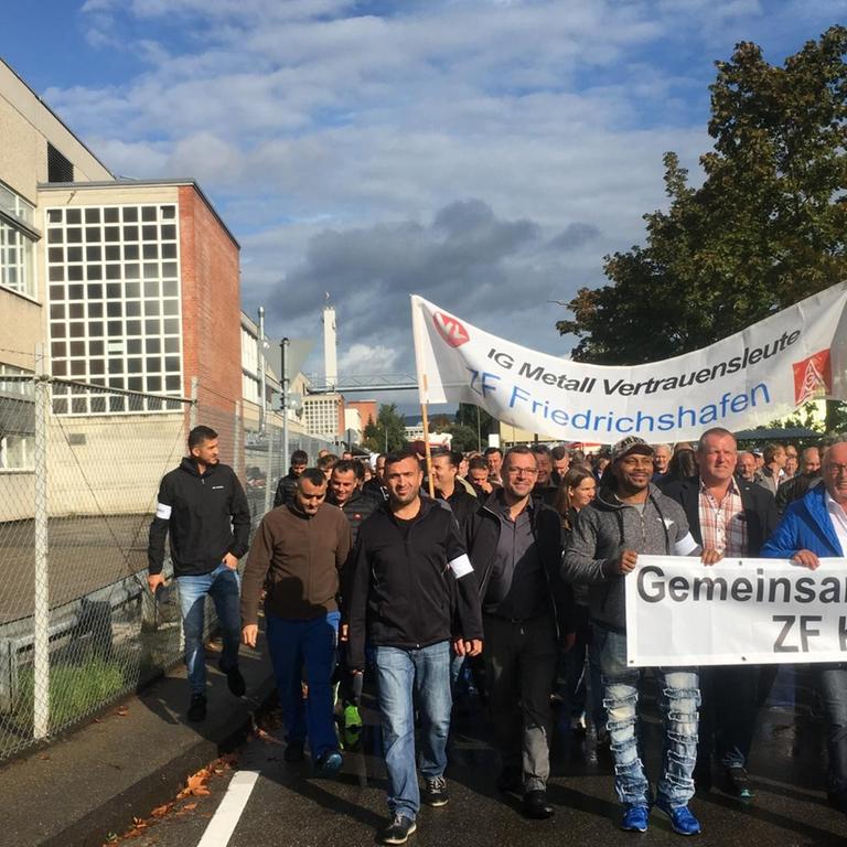 Proteste beim Autozuliefer-Konzern ZF Friedrichshafen AG