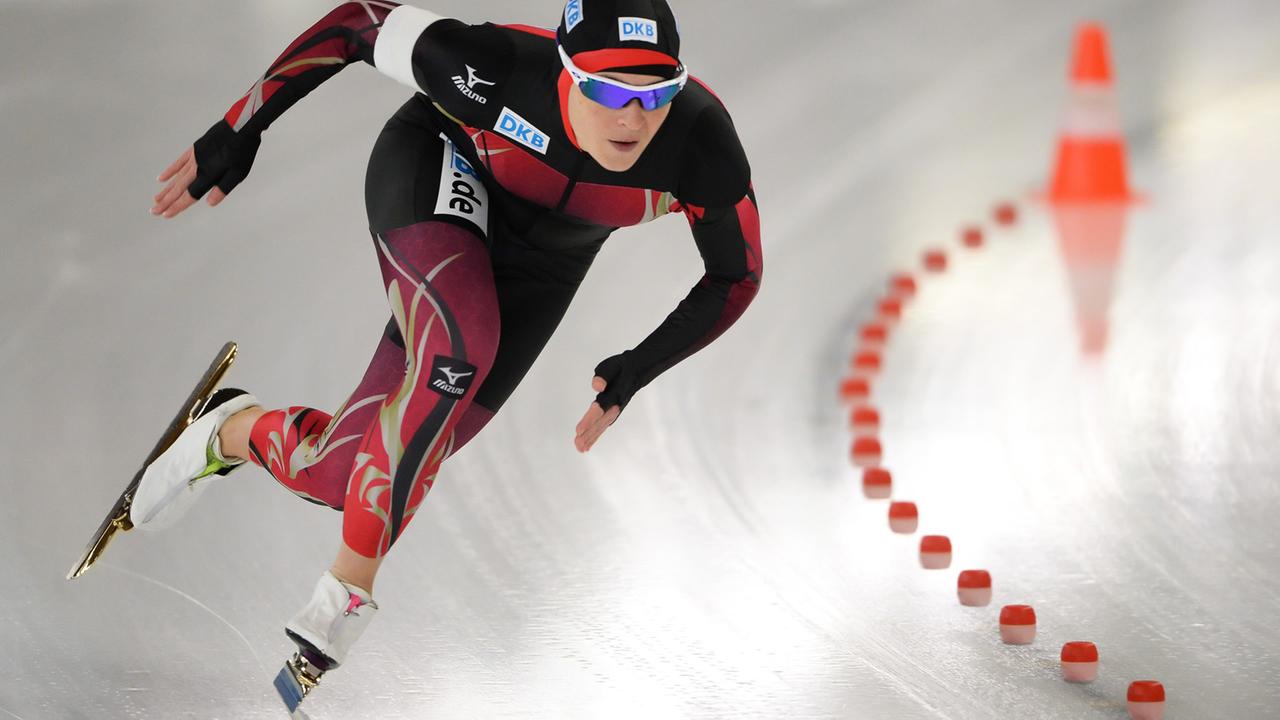 Die Eisschnellläuferin Judith Hesse siegte 2014 über 1000 Meter bei den Deutschen Meisterschaften in Berlin