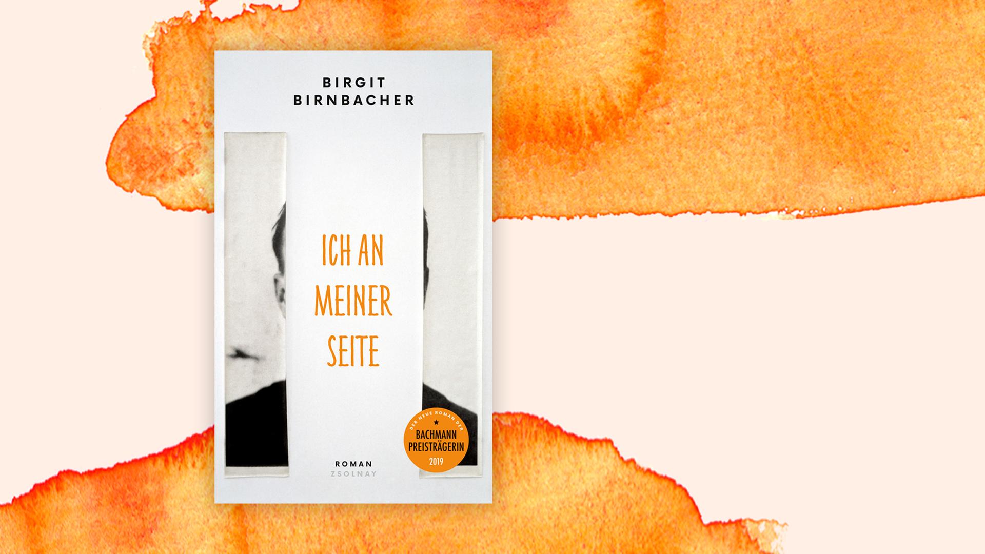 Buchcover zu Birgit Birnbachers Roman "Ich an meiner Seite", vor einem Aquarell-Hintergrund