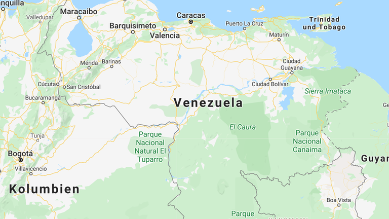 Das Foto zeigt eine Landkarte von Venezuela.