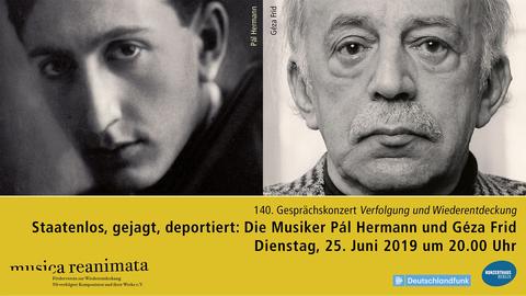 Musiker Pál Hermann und Géza Frid