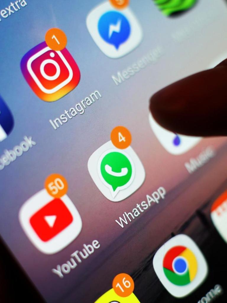 Apps von sozialen Medien auf einem Smartphone