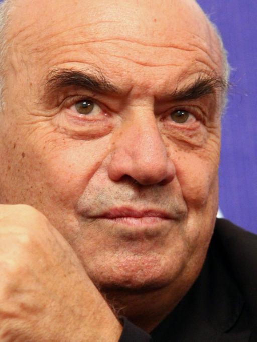 Der italienische Architekt Massimiliano Fuksas bei einer Pressekonferenz im Haus der Architekten in Russland im Jahr 2012.