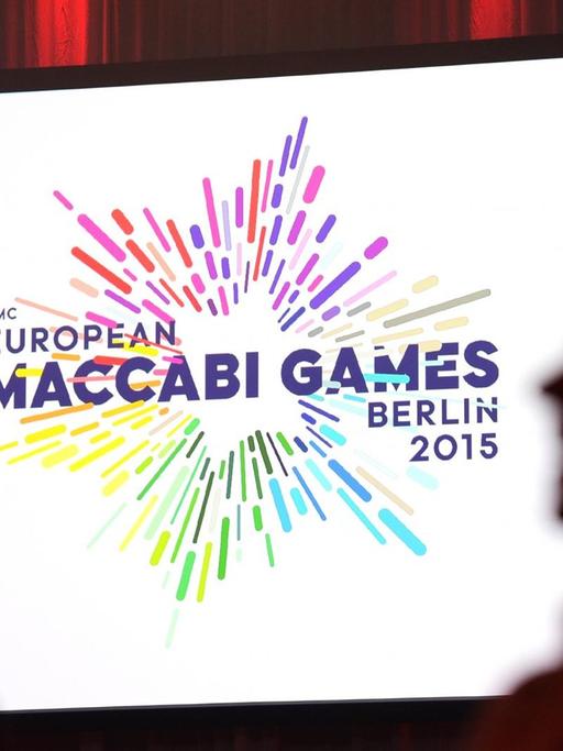 Der Schriftzug der Europäischen Makkabi-Spiele in Berlin