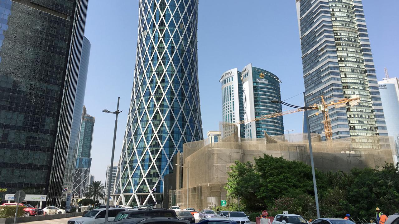 Der Bauboom in Doha hält trotz des Boykotts an.