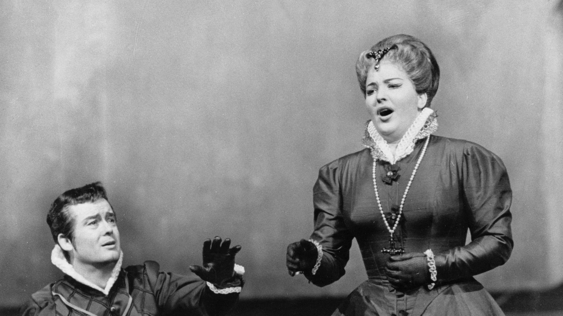 Pilar Lorengar und James King in 1964 Giuseppe Verdis 'Don Carlos'