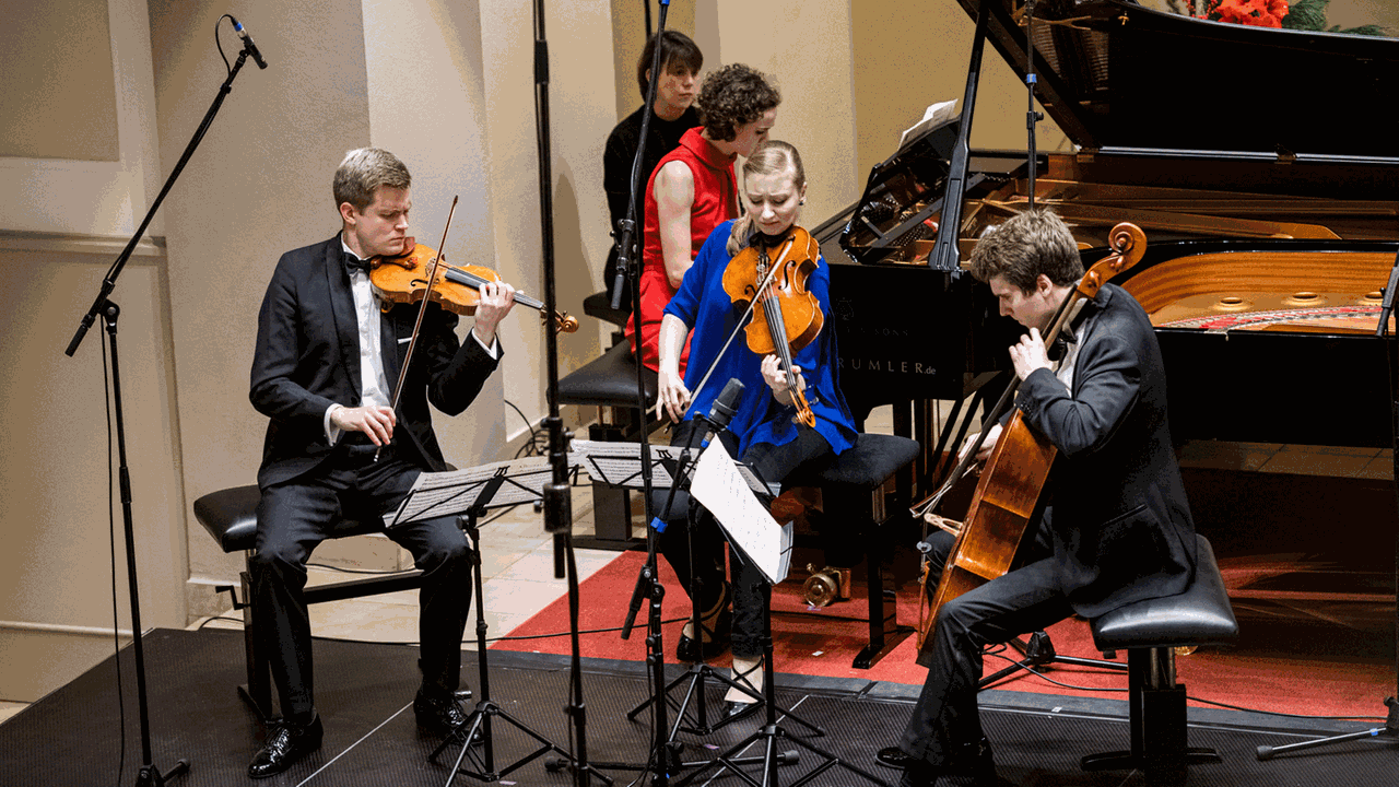 Das Notos Quartett beim Festkonzert zum 5. Internationalen Beethovenpreis in der Godesberger Erlöserkirche am 6.12.2019