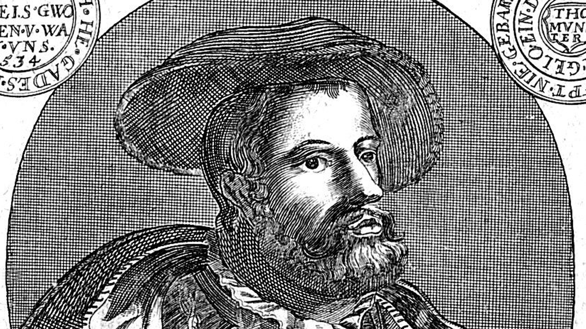 Zeitgenössisches Porträt des niederländischen Täufers und Schwärmers Johann Bockelson (1509-1536).
