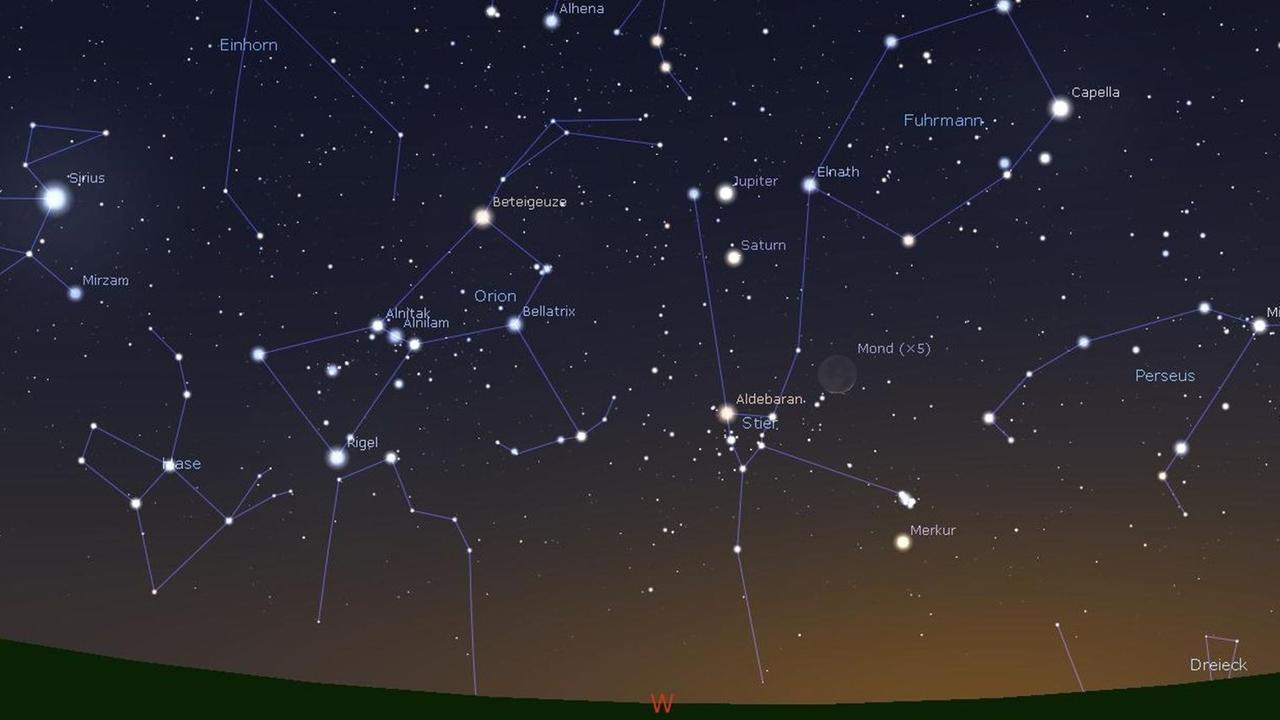 Al Tusi hat sicher auch die enge Begegnung von Jupiter und Saturn im Sternbild Stier im Jahr 1266 beobachtet