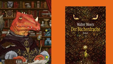 Der Lindwurm Hildegunst von Mythenmetz, gezeichnet von Walter Moers und sein neuer Roman "Der Bücherdrache"