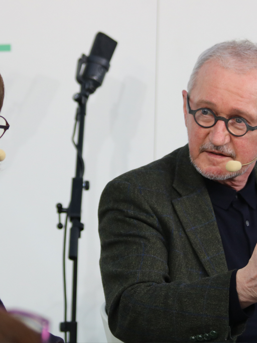 Ernest Wichner im Gespräch mit Maja Ellmenreich auf der Leipziger Buchmesse 2018