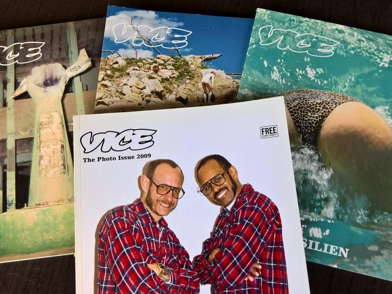 Vier gedruckte Ausgaben von "Vice"