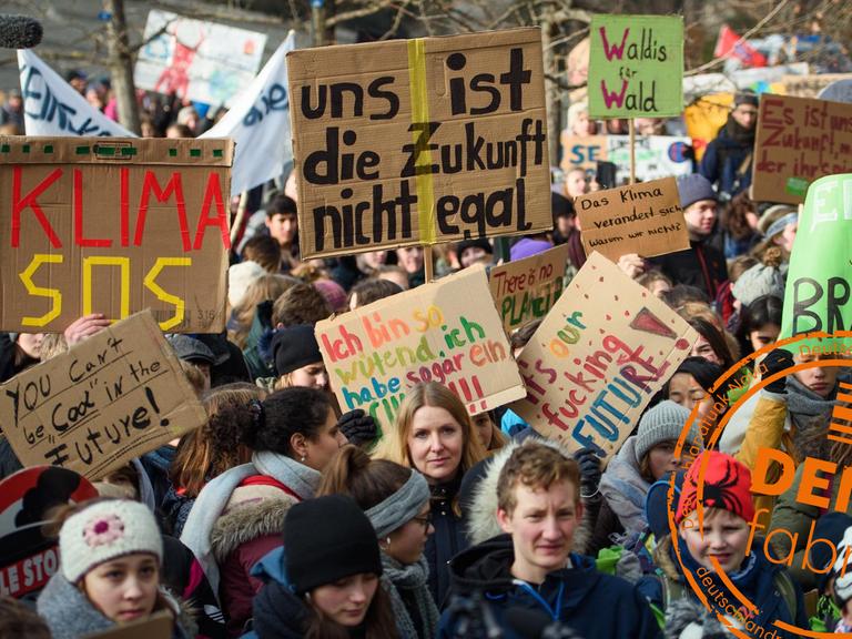Schüler demonstrieren am 25. Januar 2019 in Berlin gegen politische Untätigkeit beim Klimawandel.