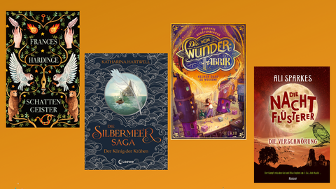 4 Cover aktueller Fantasy-Literatur für Kinder und Jugendliche
