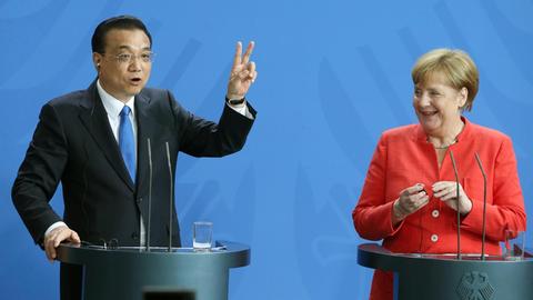 Bundeskanzlerin Merkel und Chinas Ministerpräsident Li in Berlin