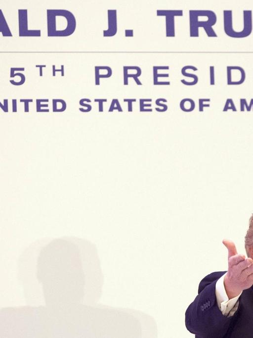 Donald Trump in Washington am Tag vor seiner Inauguration als 45. Präsident der USA