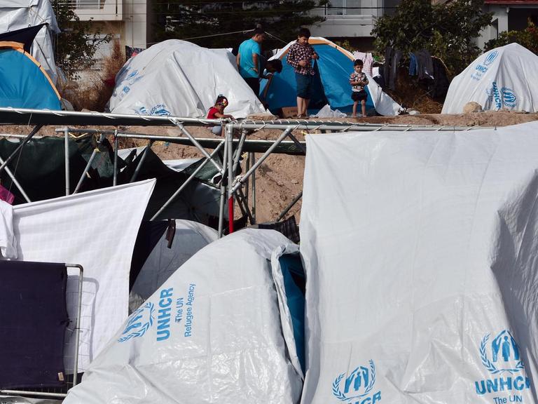Eine Flüchtlingslager auf der griechischen Insel Chios.