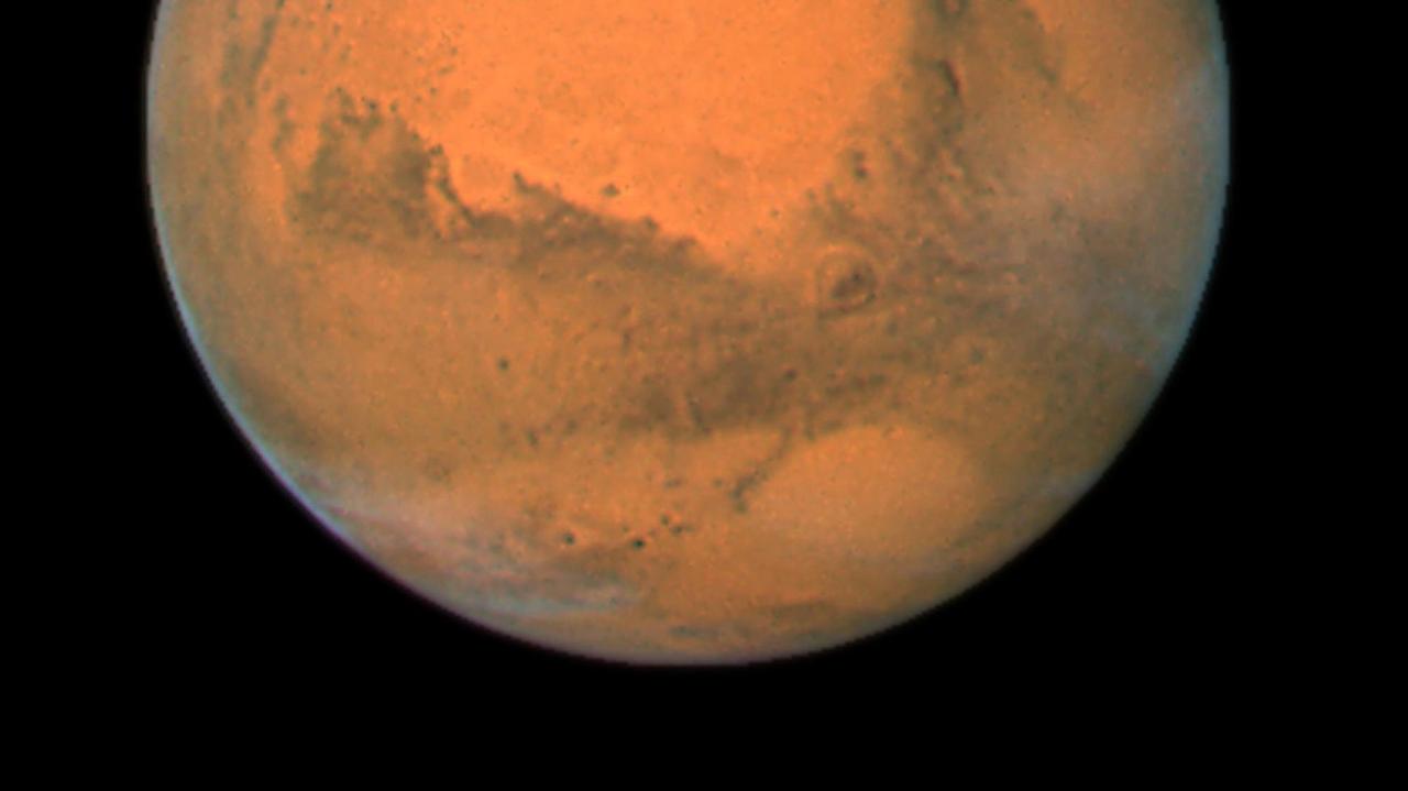 Das mit dem Weltraumteleskop "Hubble" am 17.12.2007 aufgenommene Bild zeigt den Mars.