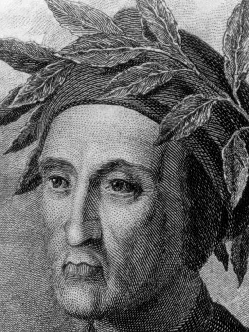Der italienische Schriftsteller Dante Alighieri (1265-1321) in einem undatierten Stich.