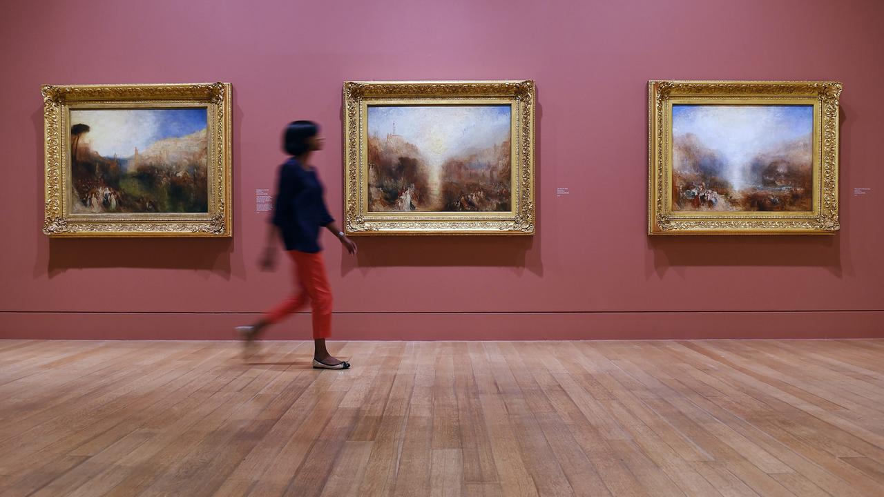 William Turners Bilder in der Tate Gallery in London.