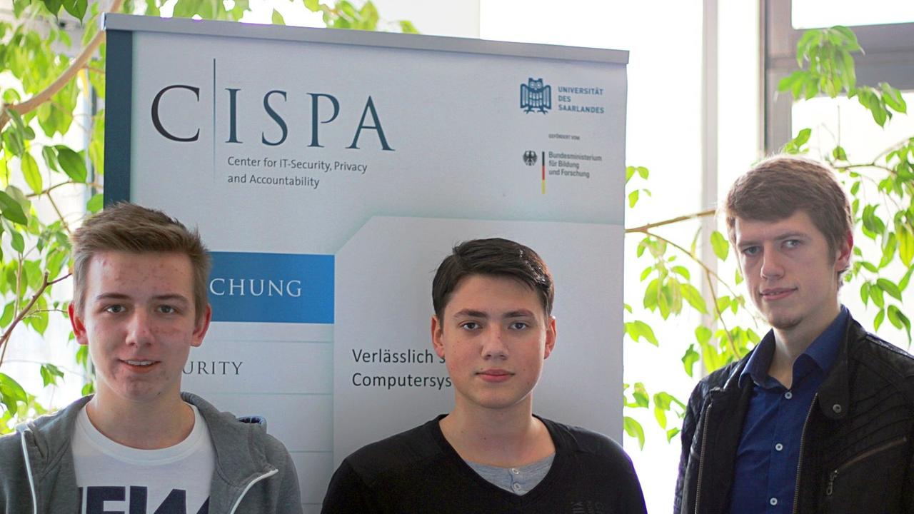 Die Saarbrücker Informatik-Studenten Kai Greshake, Eric Petryka und Jens Heyens (v.l.n.r.)