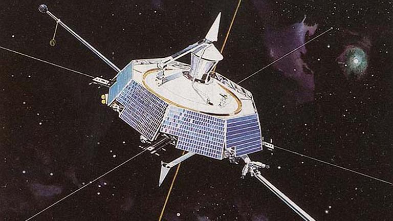 Der Viking-Satellit im All (Zeichnung)